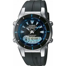 Casio Mrp-700-1Avef Men's Analog And Digital Quartz Multifunction Watch With Resin Bracelet