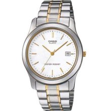 Casio Mtp1141g-7a Mtp-1141g-7a Two-tone Gold Stainless Steel Watch