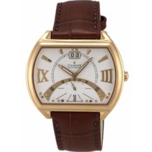 Charmex of Switzerland Watches Men's Monte Carlo White Dial Brown Croc