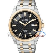 Citizen Bm7106-52e Watch Eco-drive Wr100 Mens Black Dial Quartz Movement