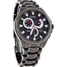 Citizen Calibre 8700 Eco-Drive Mens Black Stainless Steel Watch BL8097-52E