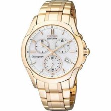 Citizen Eco-drive Chrono Lady Rose Gold Sapphire Fb1112-56a Wr Us Seller