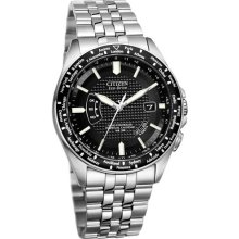 Citizen Eco-Drive Perpetual Atomic AT World Black Dial Men's Watch CB0020-50E SD