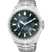 Citizen Eco-Drive World Perpetual A-T Mens Stainlesss Steel Watch