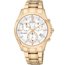 Citizen Gold Eco-Drive Rose Gold Tone Chronograph Watch