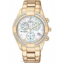 Citizen Ladies Eco-Drive 28 Diamond Regent Chrono MOP Dial FB1223-55D