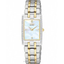 Citizen Ladies Eco-Drive Stiletto - 34 Diamonds - MOP Dial - Two-Tone EG3174-53D