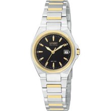 Citizen Ladies Eco-Drive WR100 Ladies' Bracelet Black Dial EW1384-58E