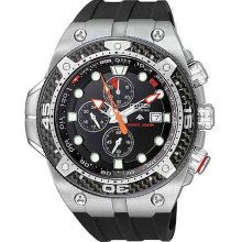 Citizen Men's Promaster Carbon Eco Drive Chronograph Dive Rubber Strap BJ2135-00E