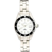 Croton CA201103SSDW Women's Rotating Bezel Stainless Steel White Dial