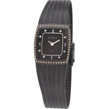 Dark Brown Glitz Mesh Watch