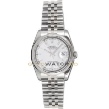 Datejust 116200 Steel Jubilee Band Smooth Bezel White Dial
