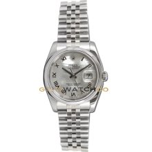 Datejust 116200 Steel Jubilee Band Smooth Bezel MOP Roman Dial