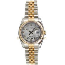 Datejust 116233 Steel Gold Jubilee Band Fluted Bezel Silver Dial