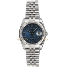 Datejust 116234 Steel Jubilee Band Fluted Bezel Blue Dial