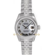 Datejust 179160 Steel Jubilee Band Smooth Bezel MOP Roman Dial