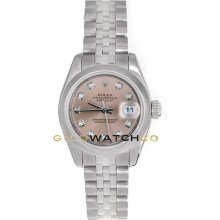 Datejust 179160 Steel Jubilee Smooth Bezel Pink Diamond Dial