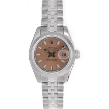 Datejust 179160 Steel Jubilee Band Smooth Bezel Salmon Dial