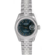 Datejust 179160 Steel Jubilee Band Smooth Bezel Blue Dial