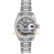 Datejust 179160 Steel Oyster Band MOP Roman Dial & Bezel