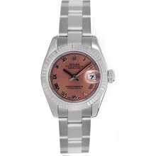 Datejust 179174 Steel Oyster Band Fluted Bezel Salmon Dial