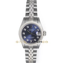 Datejust 69160 Steel Jubilee Band Smooth Bezel Blue Diamond Dial