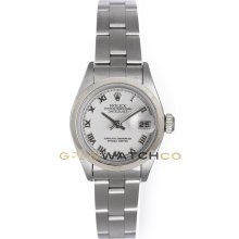 Datejust 69160 Steel Oyster Band Smooth Bezel White Dial