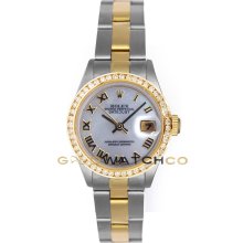 Datejust 69173 Steel & Gold Oyster Band MOP Roman Dial & Bezel