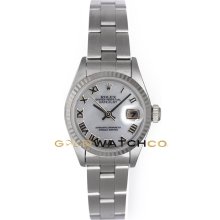 Datejust 69174 Steel Oyster Band Fluted Bezel MOP Roman Dial