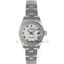 Datejust 69174 Steel Oyster Band Fluted Bezel White Dial