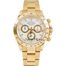 Daytona 18K Gold Model 116528 White Face 2000's Model