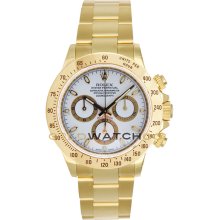 Daytona 18K Gold Model 116528 White Face Bezel Engraving