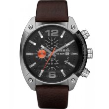 Diesel Brown Chronograph Leather Band Men's Watch DZ4204