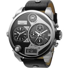 DIESEL 'Mr. Daddy' Leather Strap Watch, 58mm