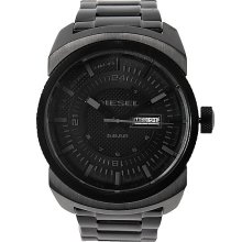 Diesel Textured Watch In Black