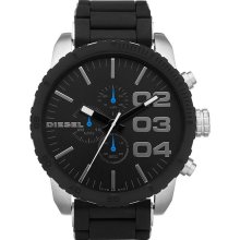 Diesel XL Black Silicone Chronograph Men's Watch DZ4255