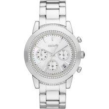 DKNY Women's NY8587 Silver Stainless-Steel Quartz Watch with Silv ...