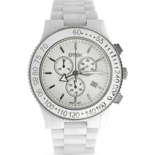 DTEK 002 White Ceramic Swiss Chronograph Watch