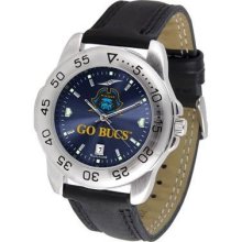 East Tennessee State Bucs Men's Leather Band Sports Watch