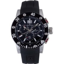 Edox Men's 10014 3NC NIN Class-1 Black PVD Water Resistant Chrono ...