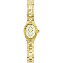 Elgin Womens Mother-of-Pearl Gold-Tone Watch
