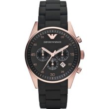 Emporio Armani Sport Chronograph Watch - Black