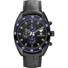 Emporio Armani Sports Chrono Ar5916 Black Leather |