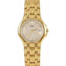 ESQ Elan Mens Silver Dial Gold Tone Bracelet Dress Swiss Quartz Watch 07300467