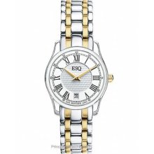 ESQ Ladies Filmore - Two -Tone - Silver/White Dial - Date - Bracelet 07101370