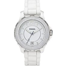 Fossil CE1034 White Dial Womenâ€™s Sporty Watch