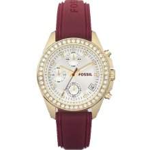 Fossil ES2964 Decker Silicone Berry Women's Watch