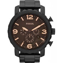 Fossil JR1356 Nate Stainless Steel Black Watch