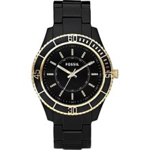 Fossil Ladies Stella Three Hand Black Dial Watch