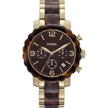 Fossil Men's Natalie JR1382 Two-Tone Stainless-Steel Quartz Watch with